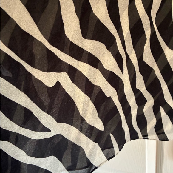 MICHAEL Michael Kors Black and White Zebra Print Poncho - Picture 6 of 6